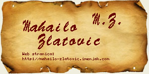 Mahailo Zlatović vizit kartica